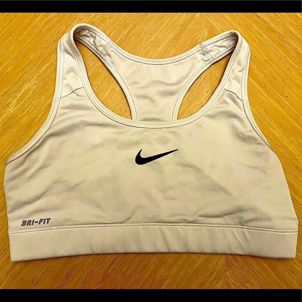 White Nike Dri-fit Sports Bra